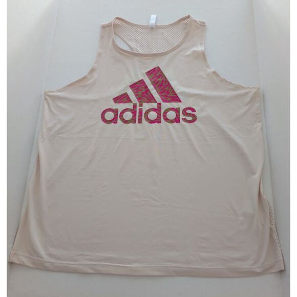 adidas x Zoe Saldana Collection Halo Ivory Aeroready Tank Top Women's Size XXL - Picture 3 of 6